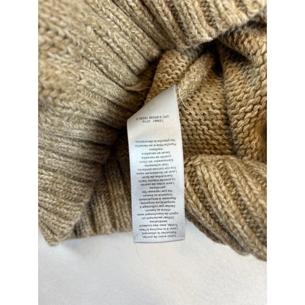 Carters Boys Sweater Size 5 Beige Knit Sherpa Collar Button Up‎ Pullover
